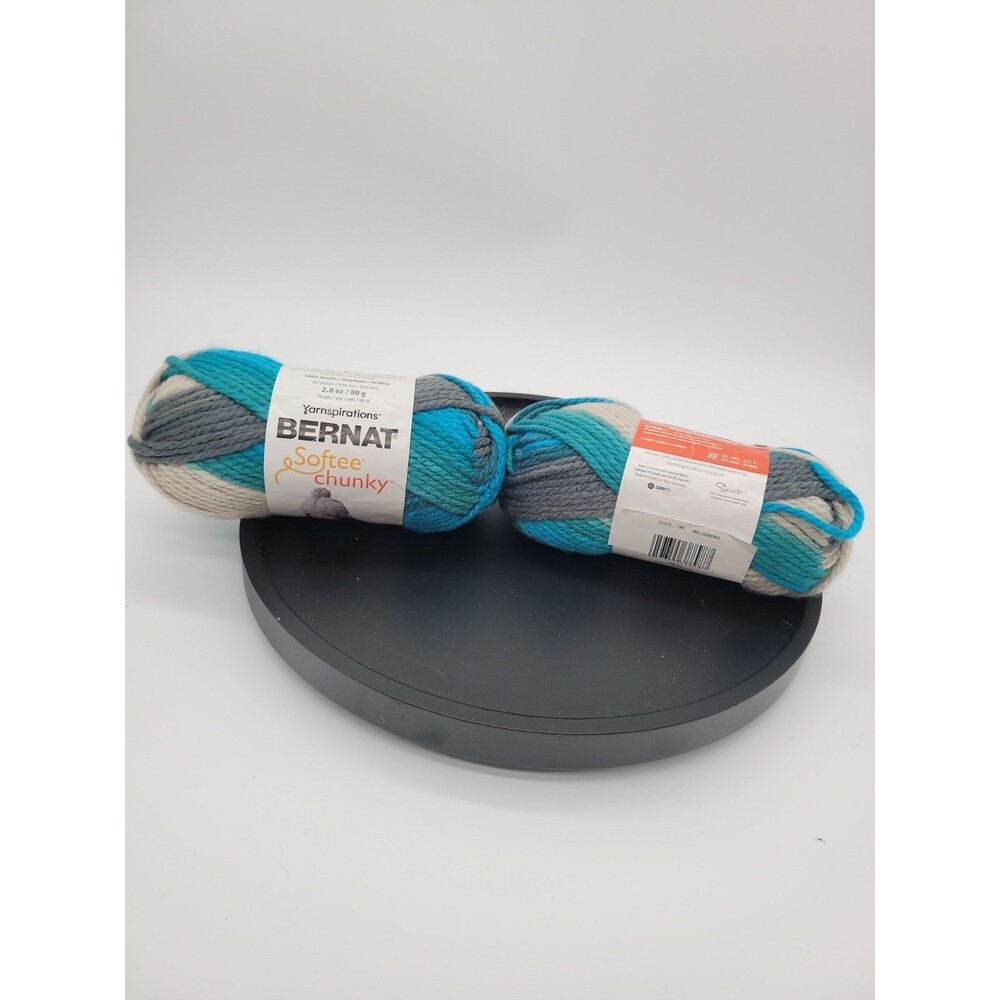 Bernat Softee Chunky Ombre Yarn-Deep Waters (Pack of 2 Skein)